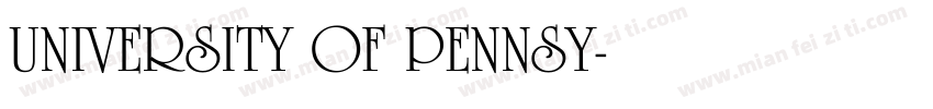 UNIVERSITY OF PENNSY字体转换
